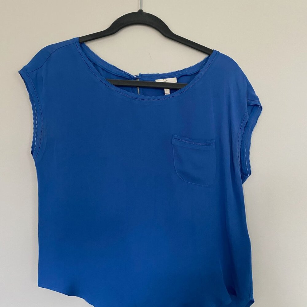 Joie Blue Silk Blouse
